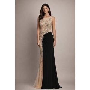 Jovani Lace Pattern Long Dress w/ Tags Size: L | US 10